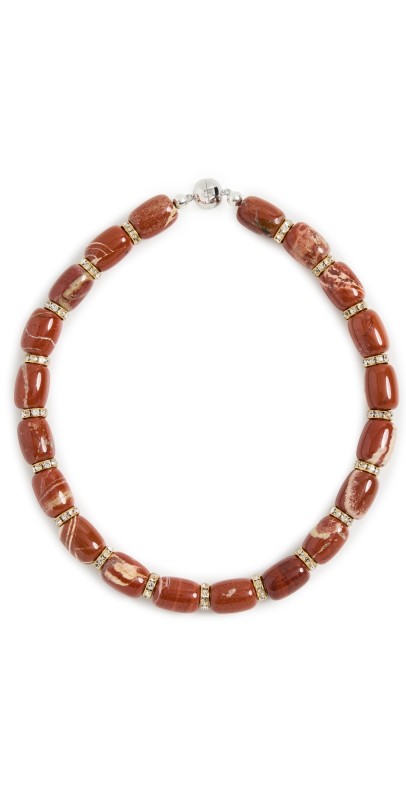 Julietta Donna Necklace Red Jasper/Golden Crystal