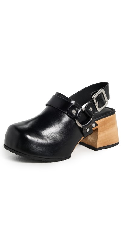 rag & bone Farrah Harness Clogs Black