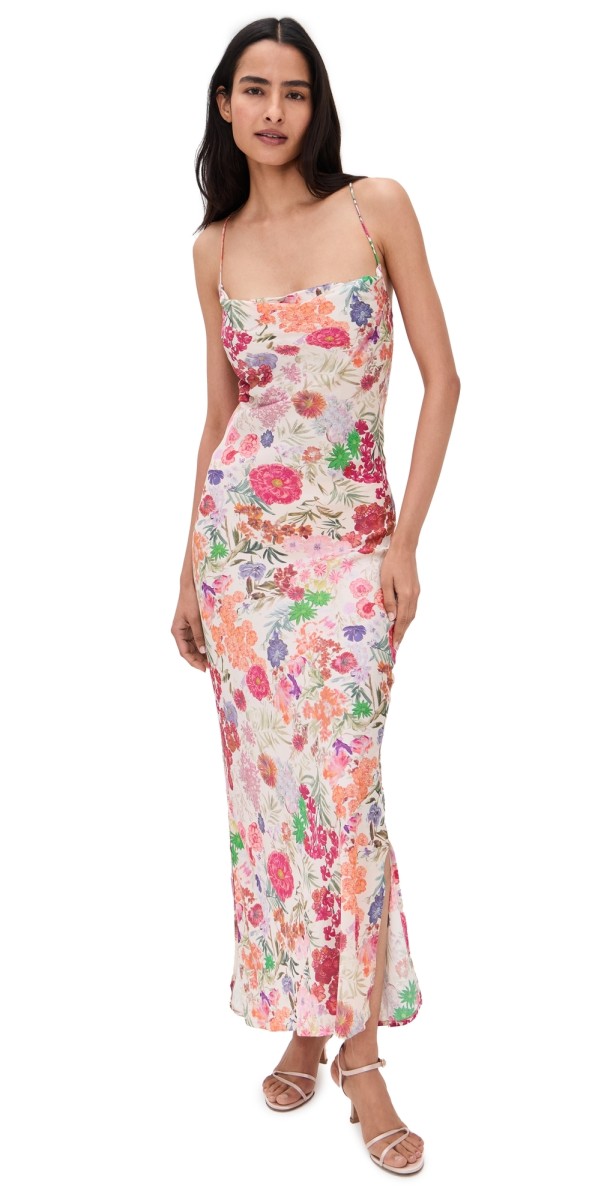 Carolina K Slip Dress Floral Pink
