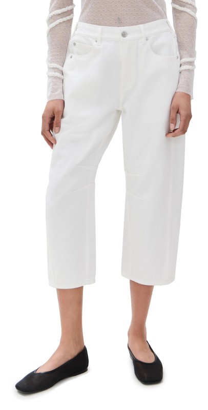 Sea Oli Denim Cropped Pants White
