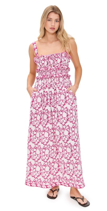 Saylor Denise Dress Pink/White