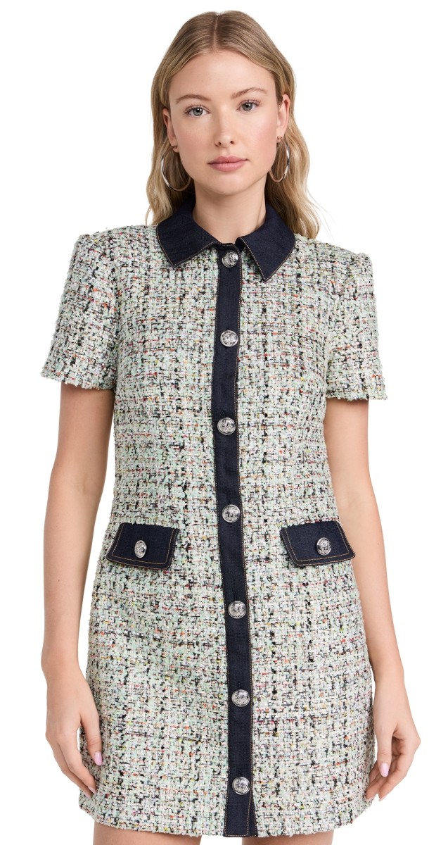 Cinq à Sept Anya Boucle Pammy Dress Patina Multi