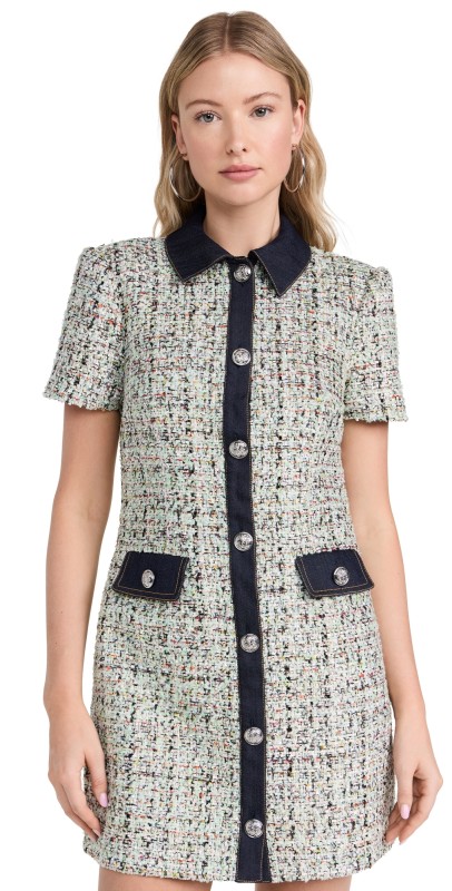 Cinq à Sept Anya Boucle Pammy Dress Patina Multi