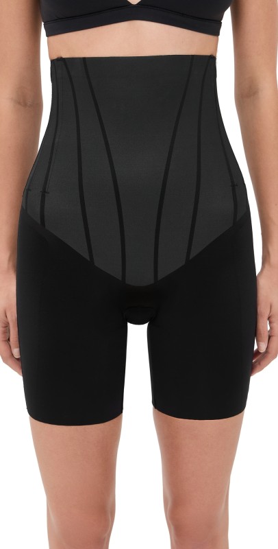 SPANX High-Waisted Mid-Thigh Shorts Very Black