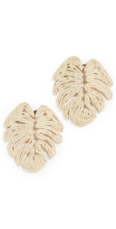 SHASHI Jacques Stud Earrings Beig