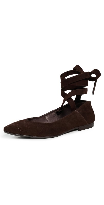 Johanna Ortiz Dark Chocolate Andalucia Vibes Flats Dark Chocolate