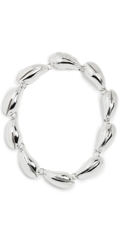 Tory Burch Wave Collar Necklace Light Silver