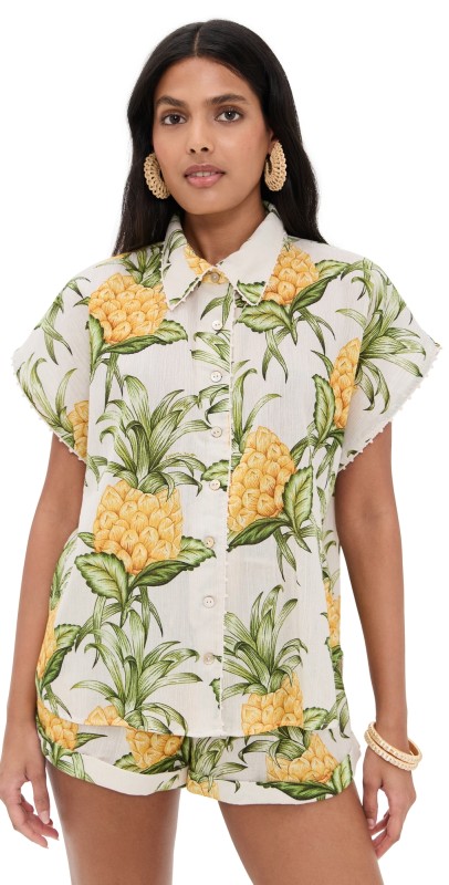 FARM Rio Delicate Pineapple Shirt Delicate Pineapple Off-White
