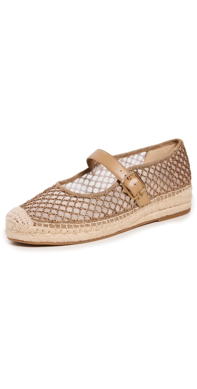 Sam Edelman Mackie Mesh Flats Brushed Gold/Cyprus Tan