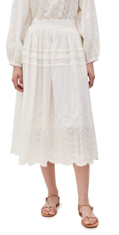 Mille Leonie Skirt White Eyelet