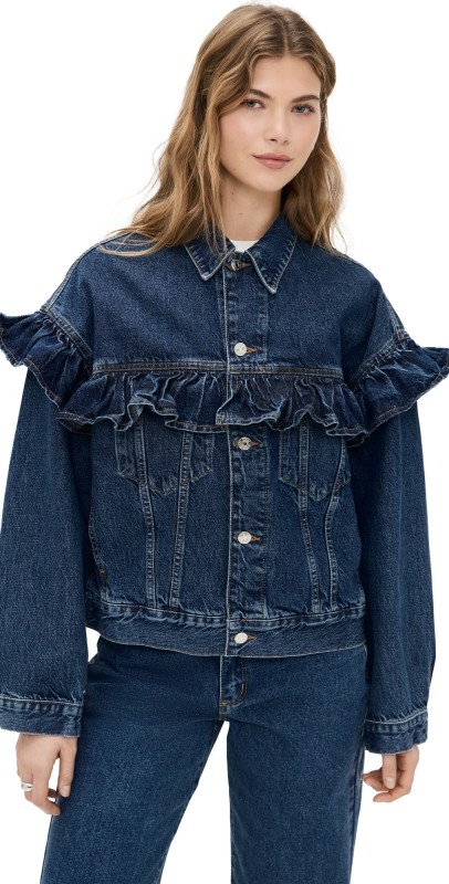 FRAME The Ruffle Jacket Twisted