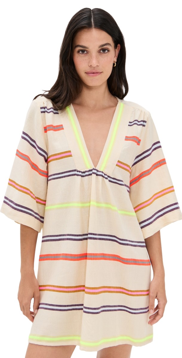lemlem Belkis V Neck Caftan Niyoni Freesia