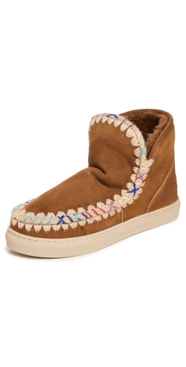 MOU Mou Overstitching Sneakers Cognac