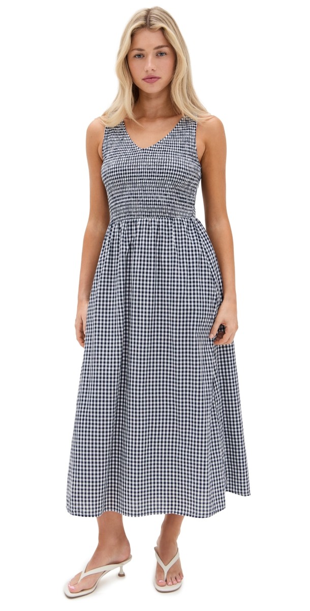Marea Cora Dress Navy Gingham