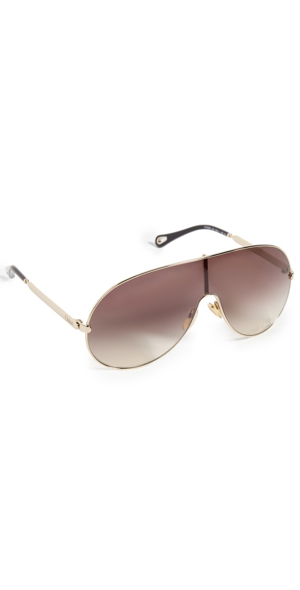 Chloé Aly Sunglasses Gold-Gold-Brow