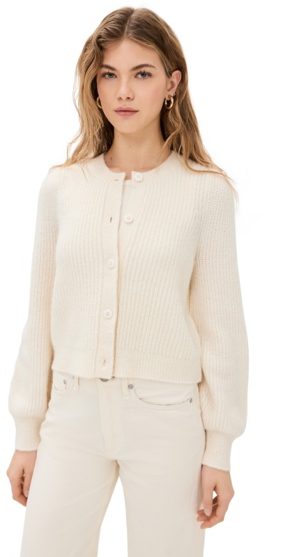 LE JEAN Jasmine Cozy Cardigan Ivory