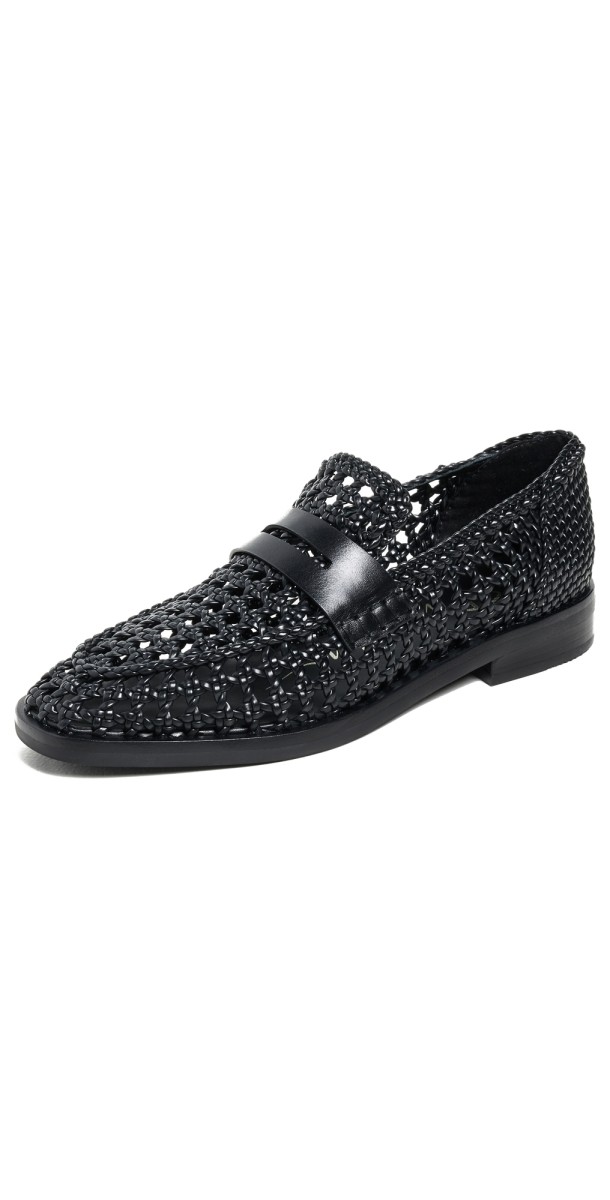 3.1 Phillip Lim Macrame Alexa Woven Loafers Black