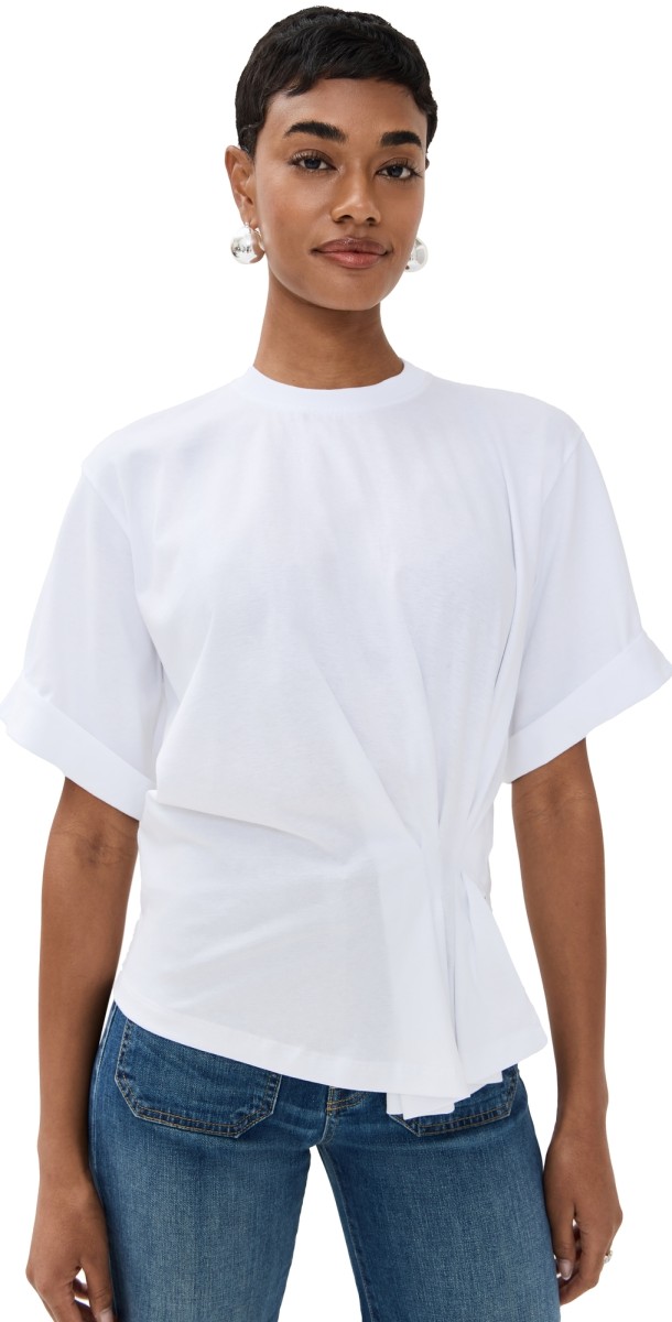 Victoria Beckham Gather Detail Tee White