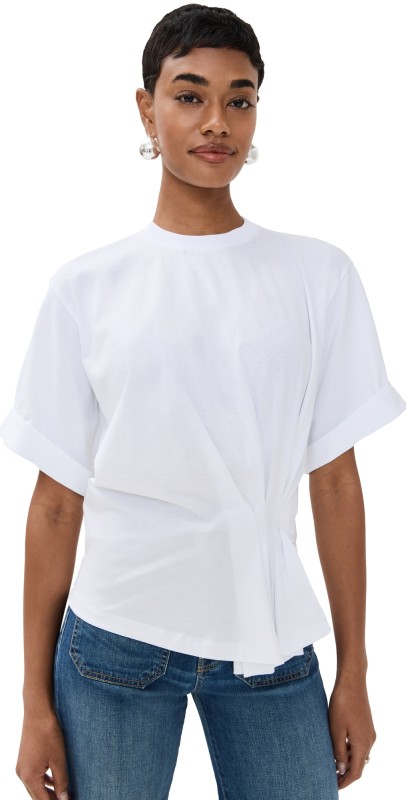 Victoria Beckham Gather Detail Tee White