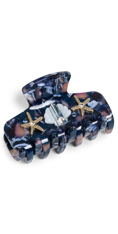 Lele Sadoughi Mini Sea Life Claw Clip Marble Mosaic