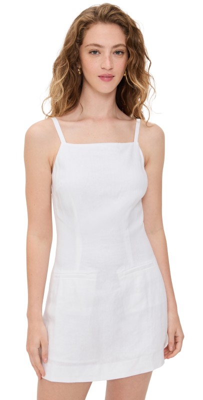 Reformation Phillipa Linen Dress White