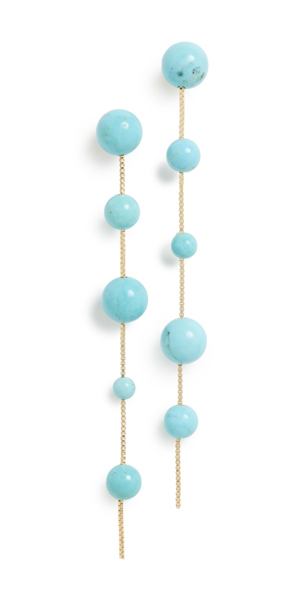 BaubleBar Madeline Earrings Turquoise/Gold