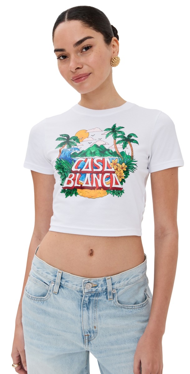 Casablanca Casa Beach Wave Tee White