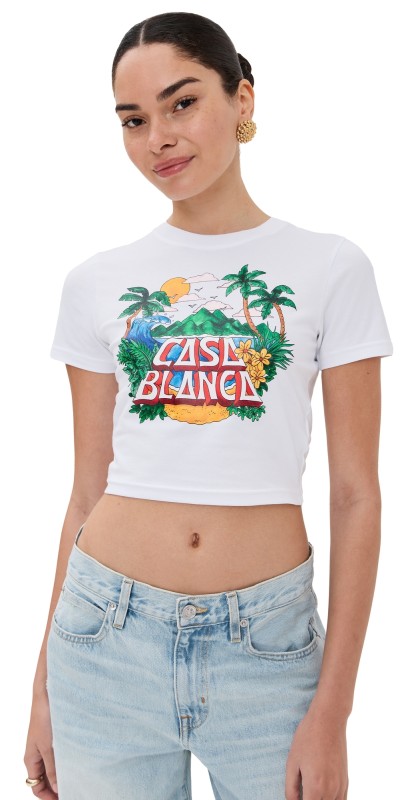 Casablanca Casa Beach Wave Tee White