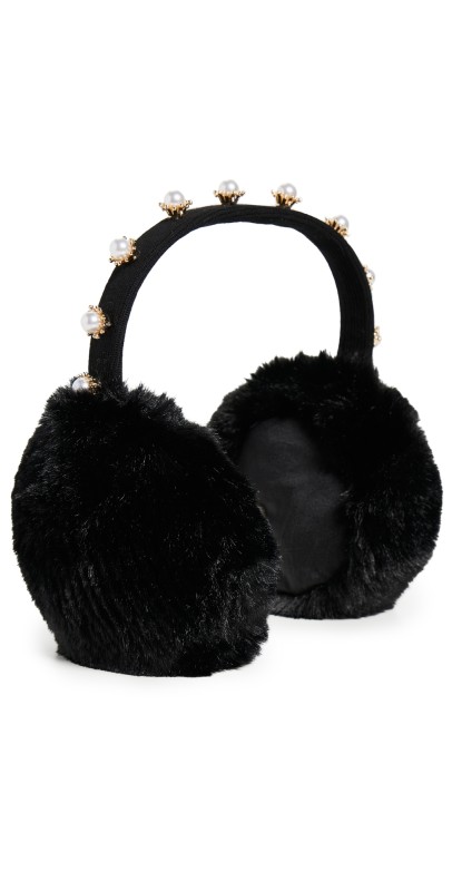 Lele Sadoughi Pearl Starburst Earmuffs Jet