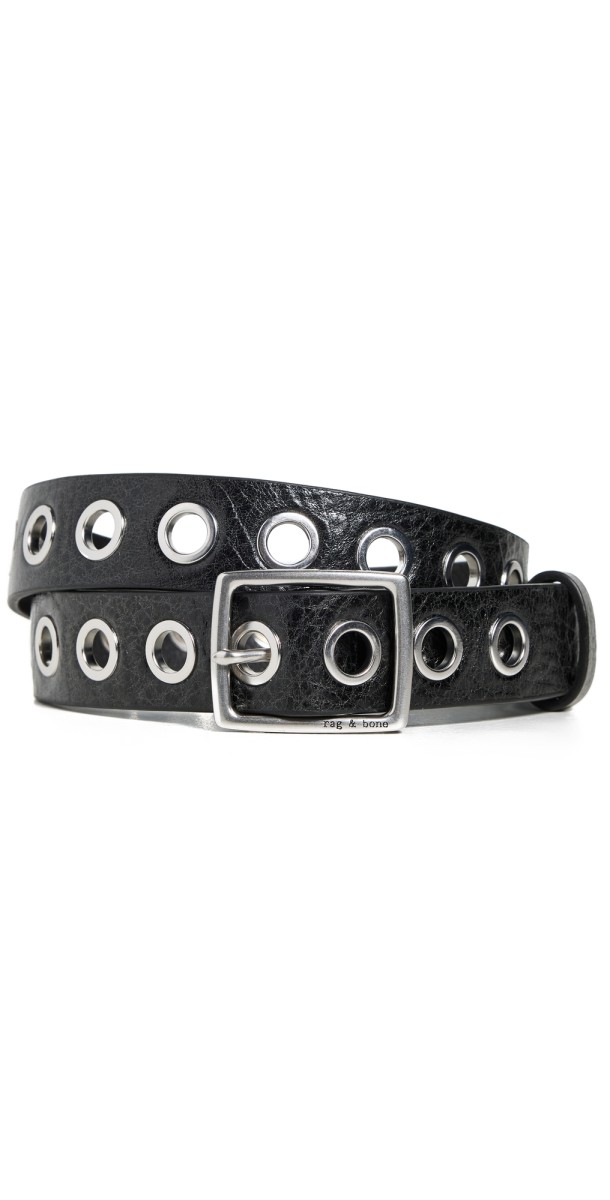 rag & bone Boyfriend Grommet Belt Blk