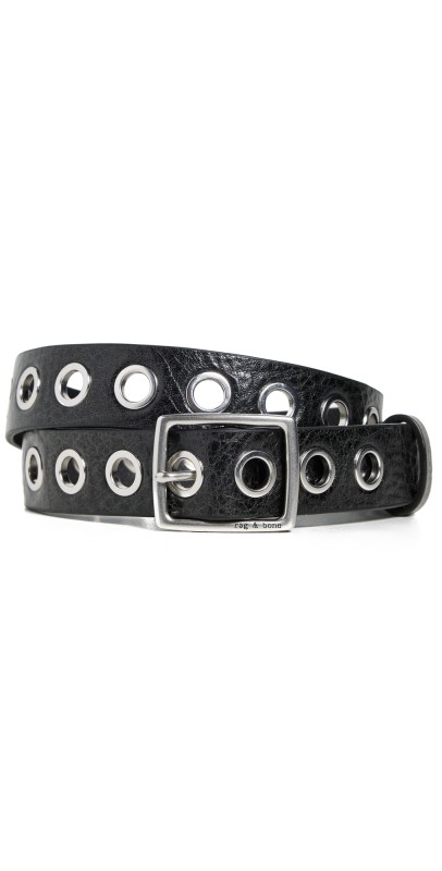 rag & bone Boyfriend Grommet Belt Blk