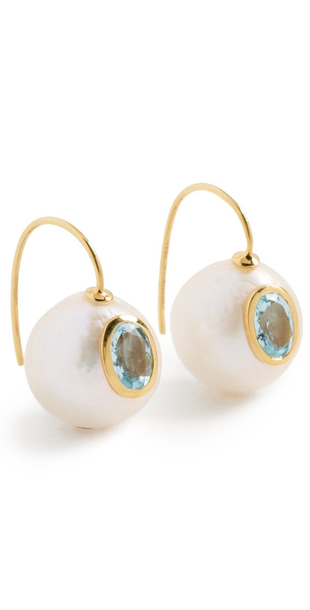 Lizzie Fortunato Pearl Pablo Earrings Blue Topa