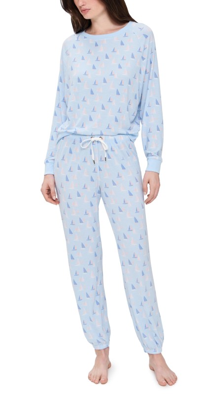 Honeydew Intimates Star Seeker Long PJ Set Sailboats