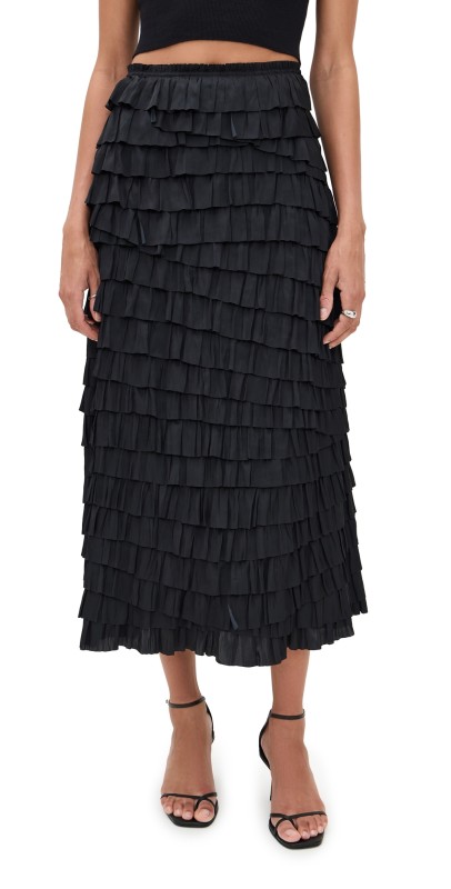Ulla Johnson Eloise Layered Skirt Noir