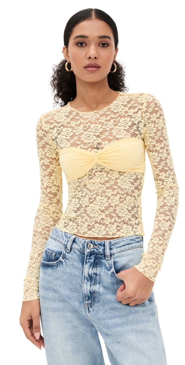 Lioness Midnight Long Sleeve Top Vanilla Custard