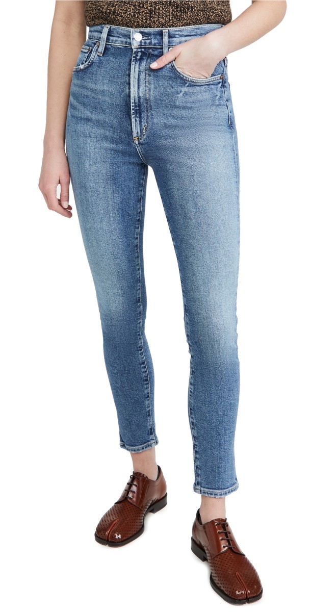 AGOLDE Pinch Waist Ultra High Rise Skinny Jeans Amped