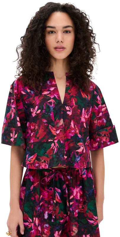 Ulla Johnson Suri Blouse Hibiscus