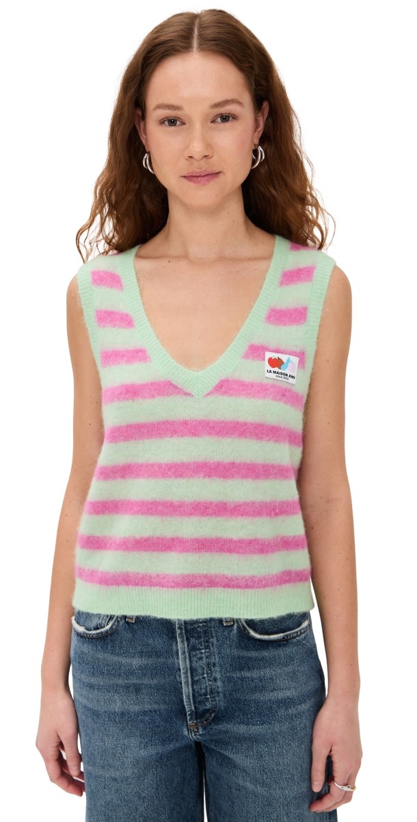 American Vintage Alpaca Vest Hibiscus Raye Amande