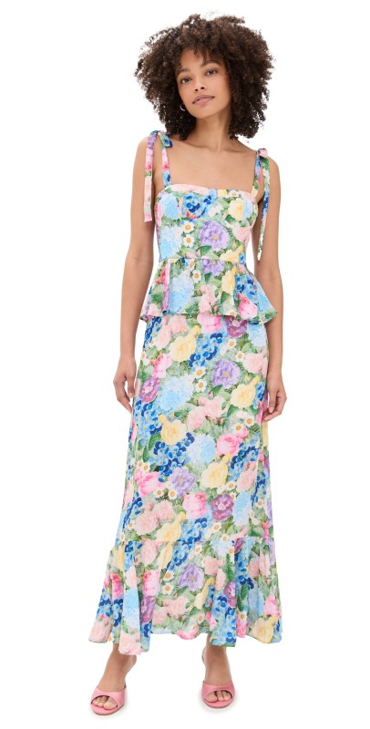 Show Me Your Mumu Paxton Midi Dress Flower Shop