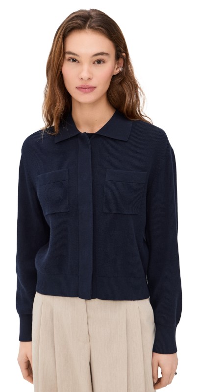 Closed Long Sleeve Cardigan Dark Night
