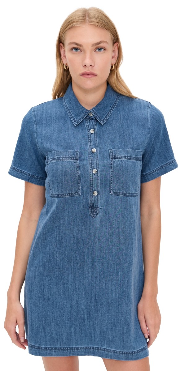 Z Supply Authentic Denim Mini Dress Medium Indigo