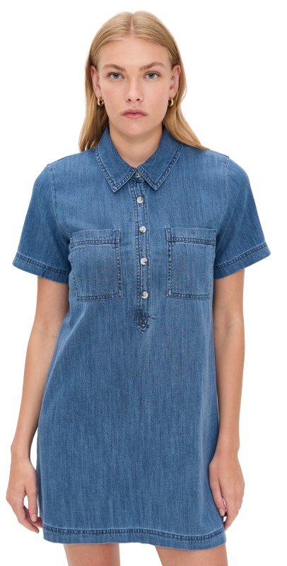 Z Supply Authentic Denim Mini Dress Medium Indigo