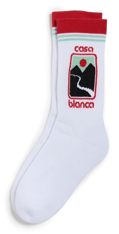 Casablanca Printed Sports Socks Mountain Sunset Valley