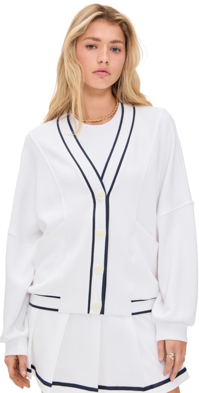 Varley Decker Off Court Cardigan White