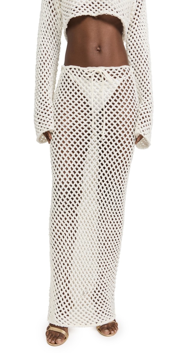Bananhot Magen Knitted Skirt White