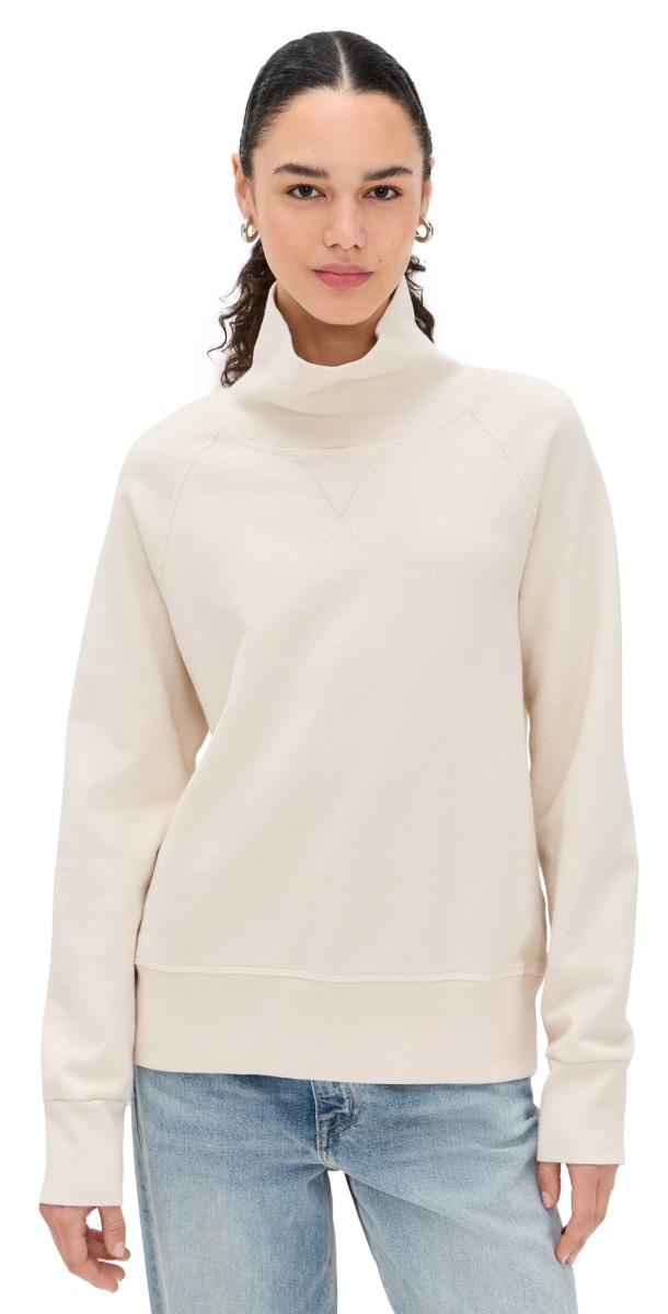 perfectwhitetee Faris Oversized Turtleneck Pullover Sugar