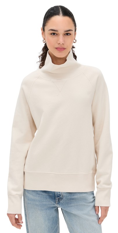 perfectwhitetee Faris Oversized Turtleneck Pullover Sugar