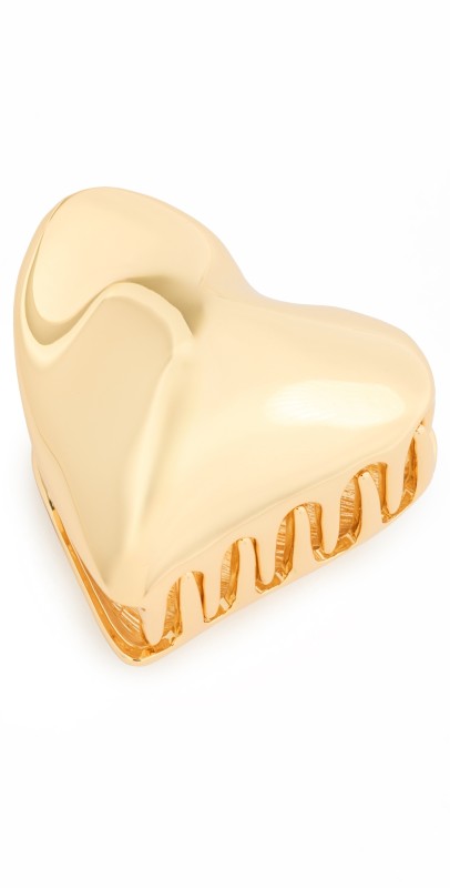 LELET NY Gigi Heart Petite Claw Clip Gold