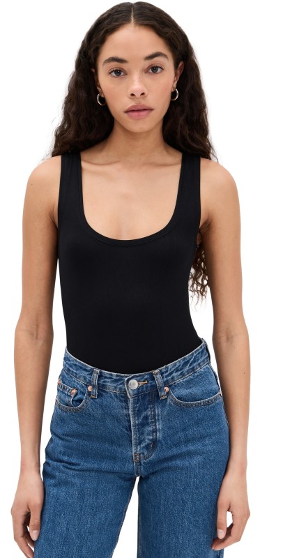 Éterne Tank Thong Bodysuit Black