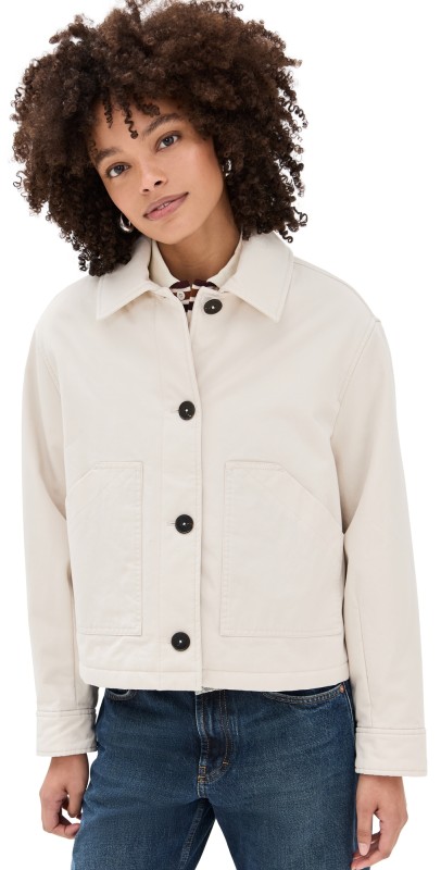 Closed Cotton Jacket Stone Beige